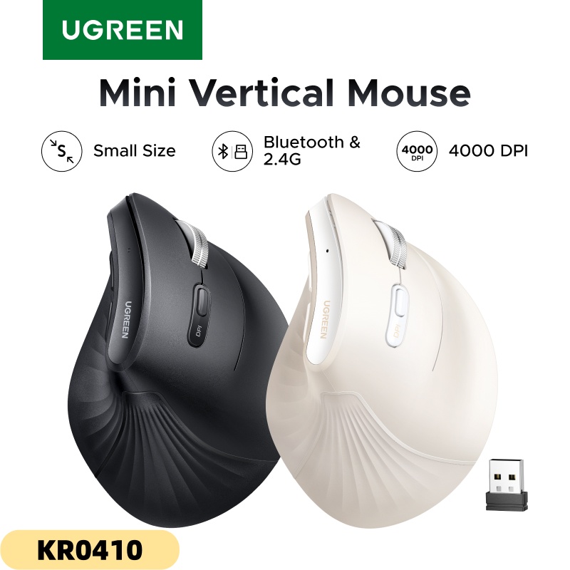 Ergonomic Mouse Vertical - Mouse Verticale Wireless UGREEN, Compatto, Bluetooth