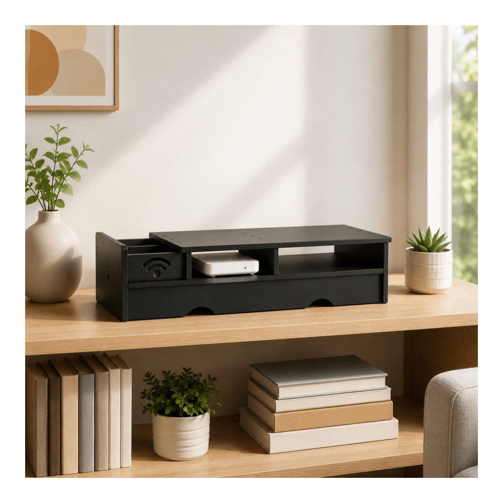 Office Tech Setup - Scatola Nera Opaca per Router WiFi,