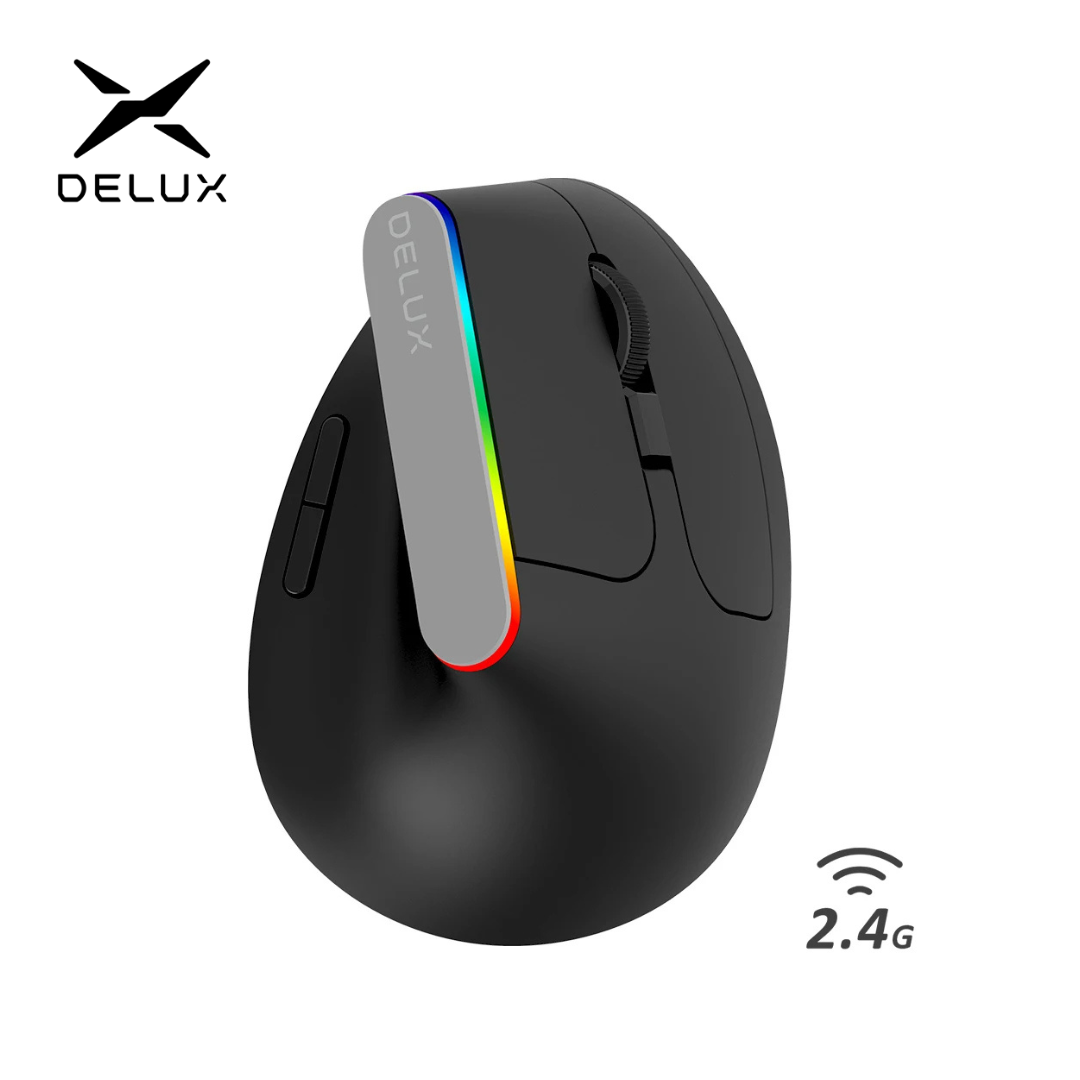 Ergonomic Mouse Vertical - Delux M618C Mouse da gioco verticale